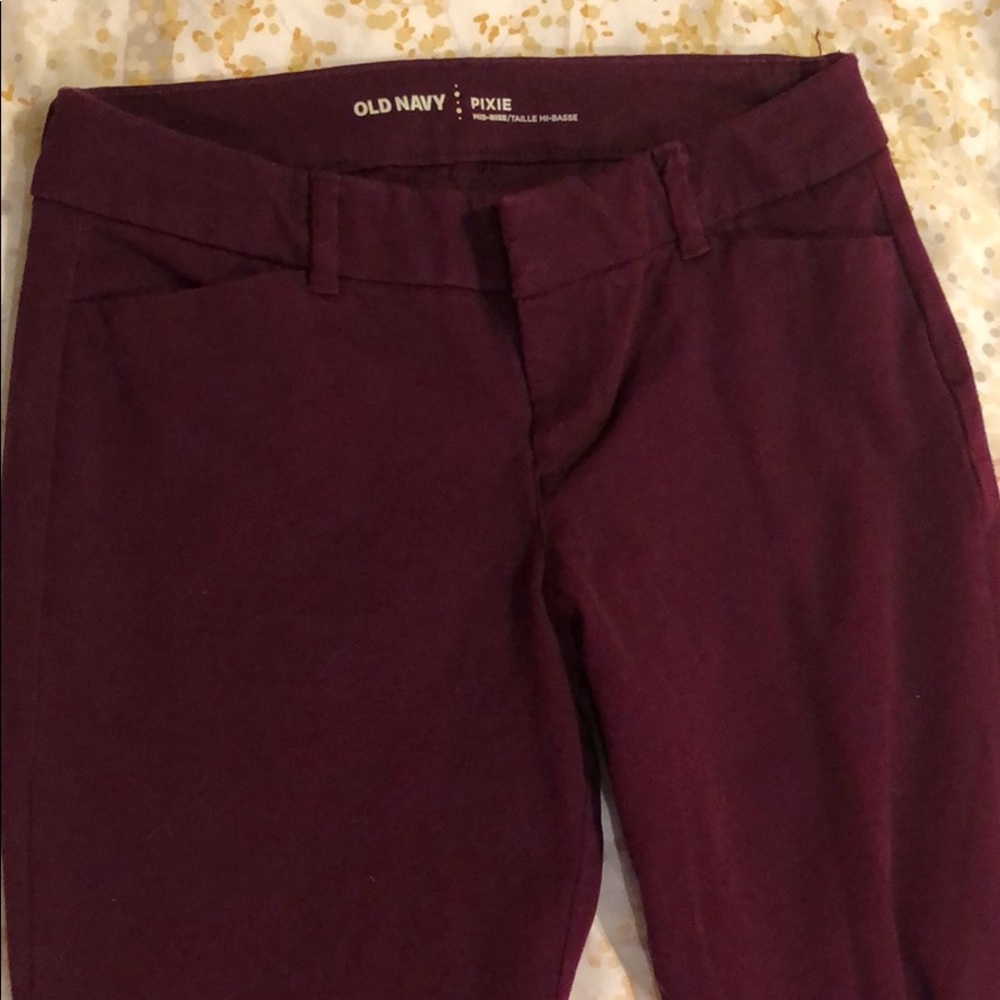 Old Navy Pixie Pants - Wine Colored